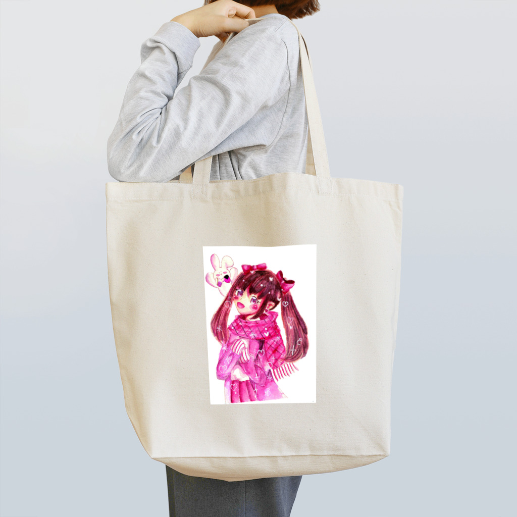 †┏┛桜餅は就活近いので低浮上┗┓†のピンクちゃん Tote Bag