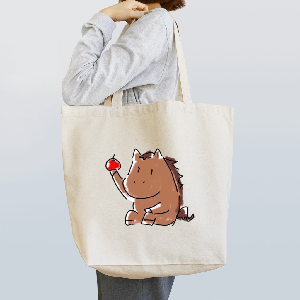 アナ５３ショップの体育座りするお馬トートバッグ、アナ５３ Tote Bag