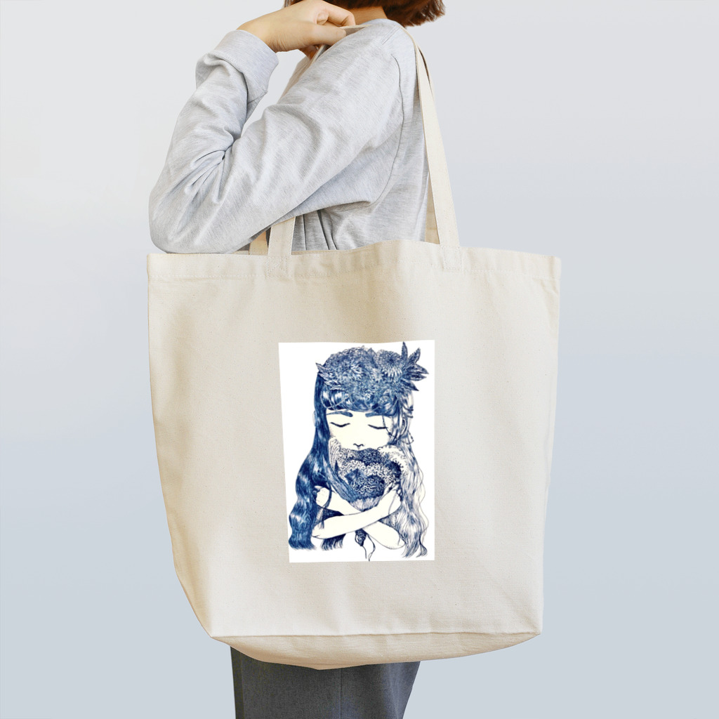 ふぁんしーこども画伯のせかいのケイトウの花束 Tote Bag