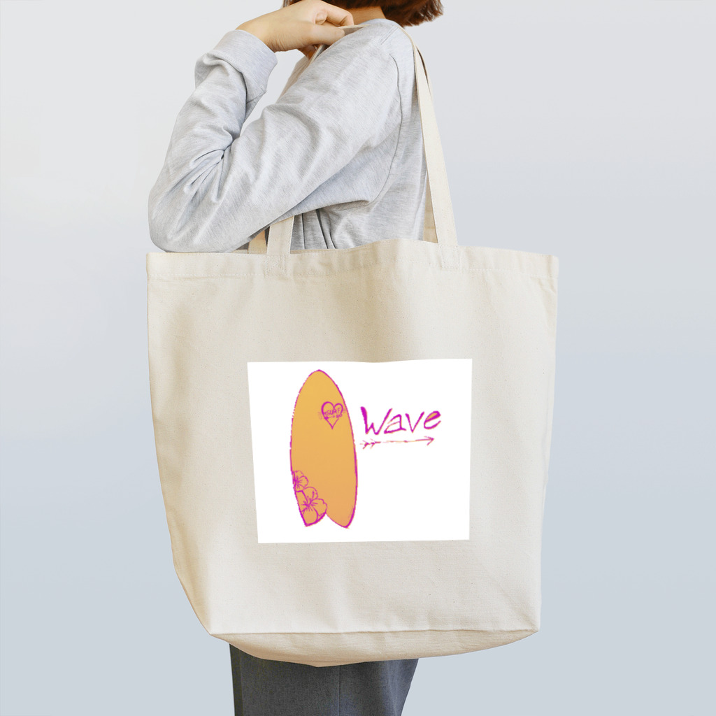 SURF810のグラデーション サーフボード♡ハイビスカス Tote Bag