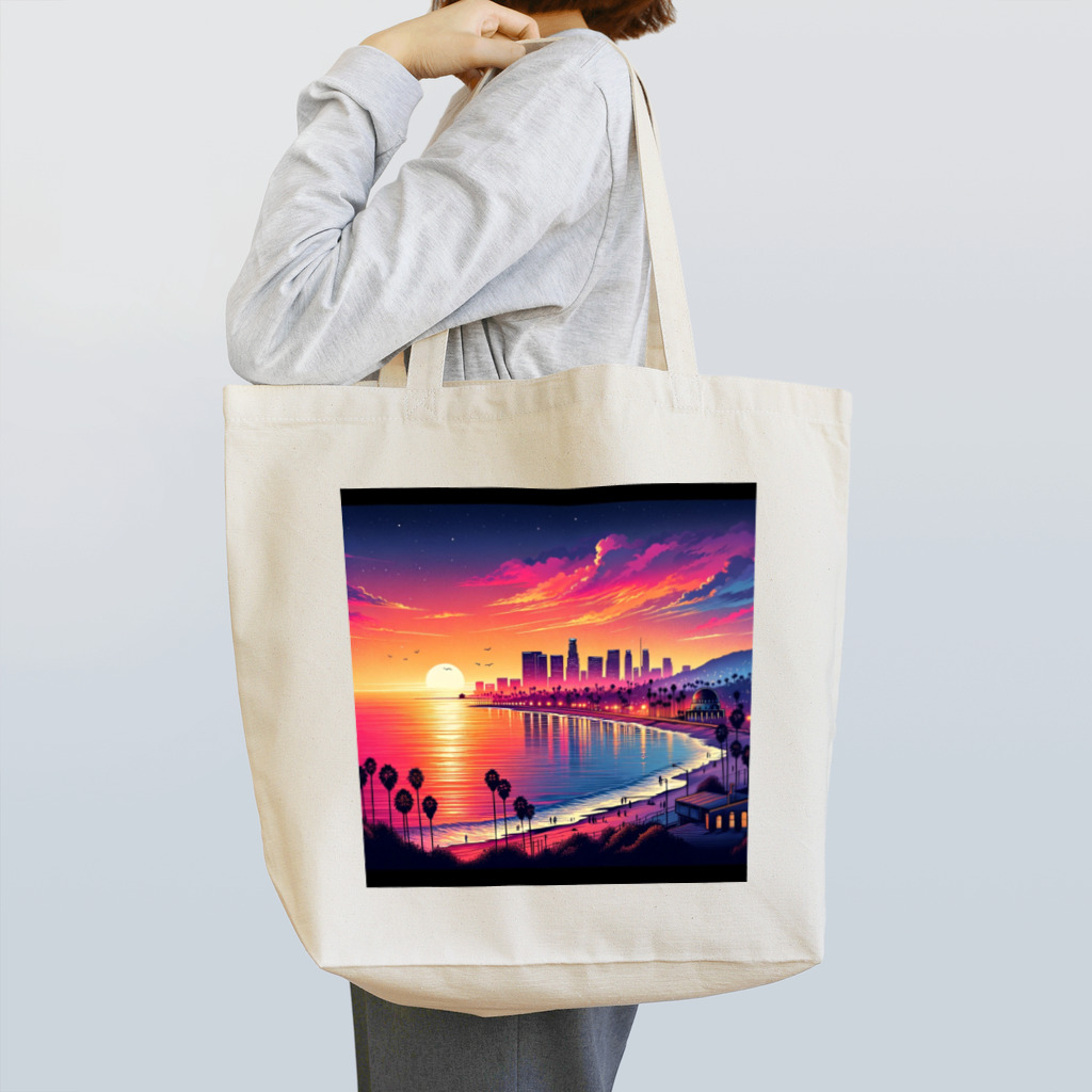 puumerotanのSunset Beach City Tote Bag