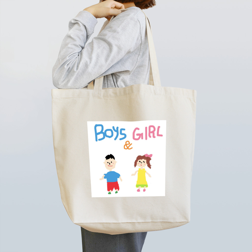 絵が下手な人。のBoys & Girls トートバッグ