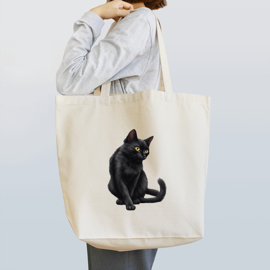 jiyurakuの黒にゃんこ様 Tote Bag