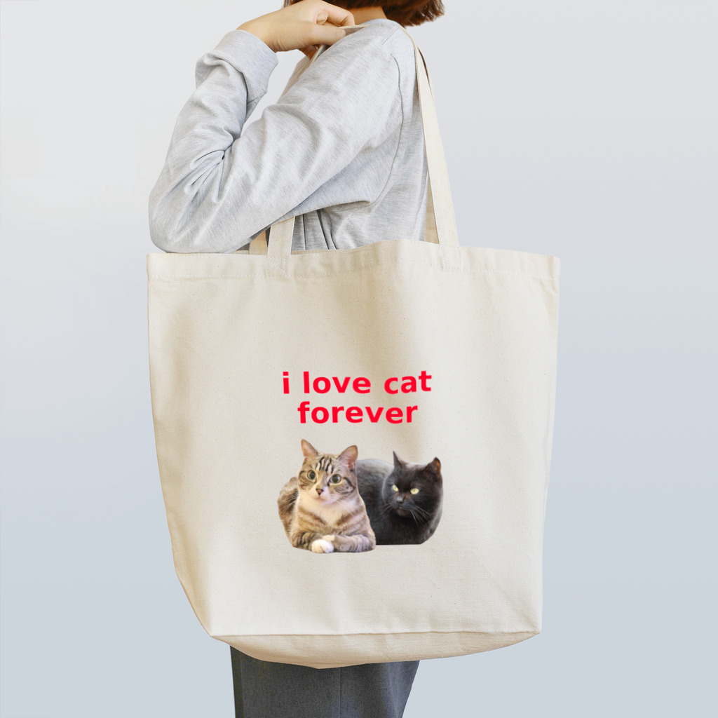 teenage storeのi love cat forever Tote Bag