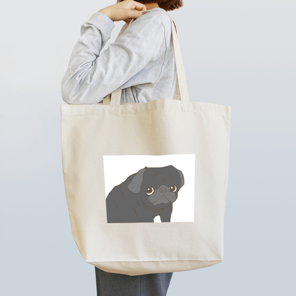 d.h.sの黒パグさん Tote Bag