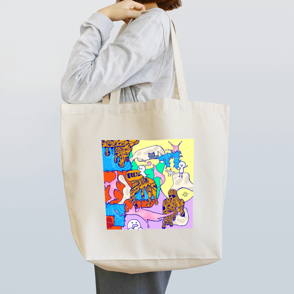 愉快な仲間たち🐙の不思議な世界で Tote Bag