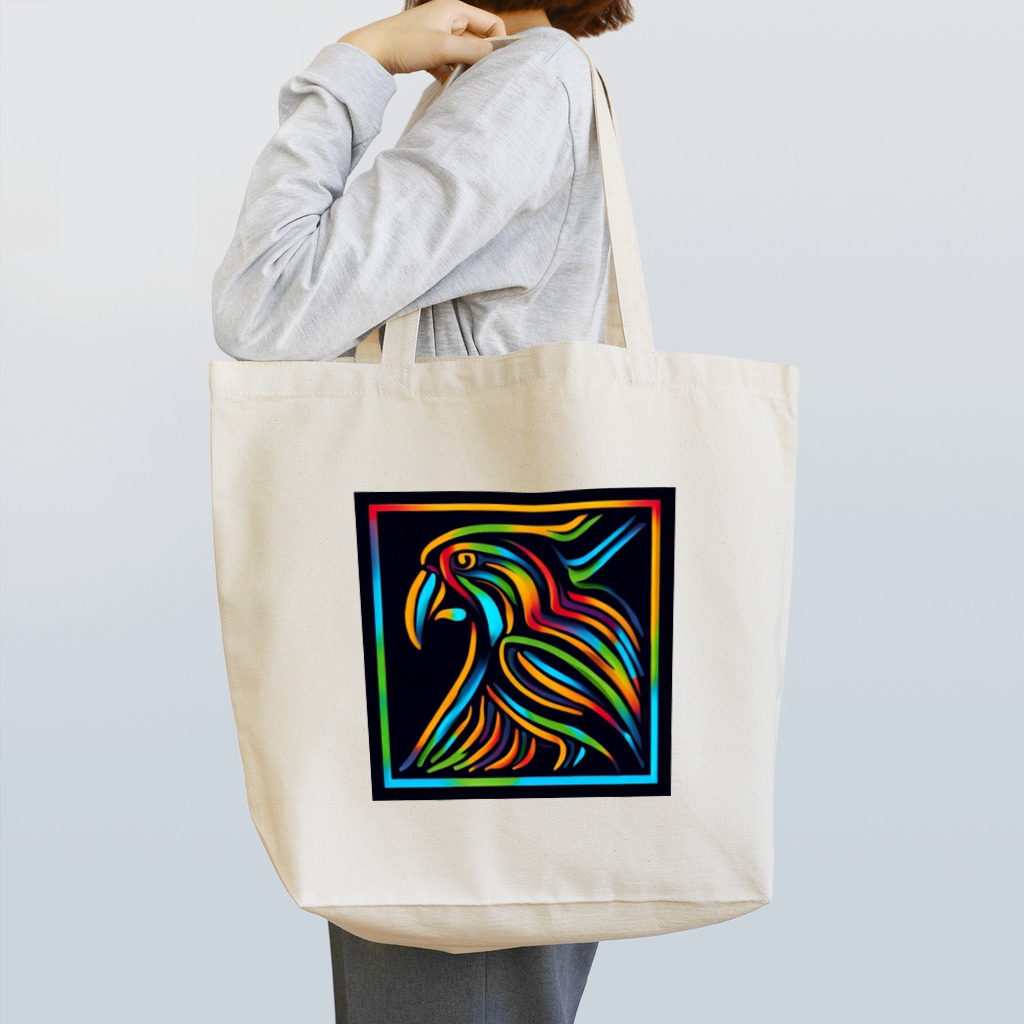 ikubohのナスカの地上絵「オウム」インスパイア08 Tote Bag