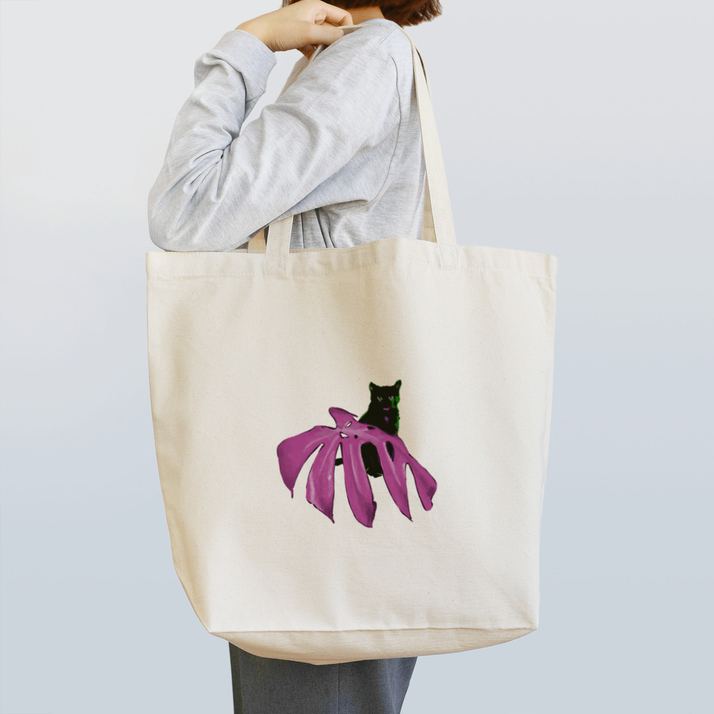 www.HYPE OUTの猫モンステラ Tote Bag