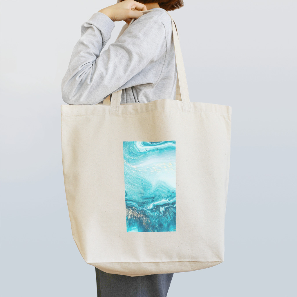 ya-pyの大理石 ターコイズ Tote Bag