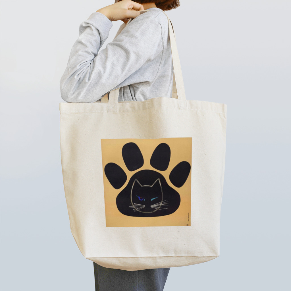 YS VINTAGE WORKSのチェコ　足跡ウィンクねこ Tote Bag