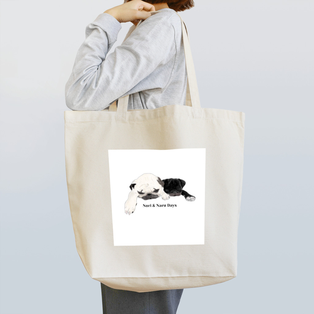 めぇありぽてモフつぐみ🐶らーはーのPug Nori & Naru  days  goods Tote Bag