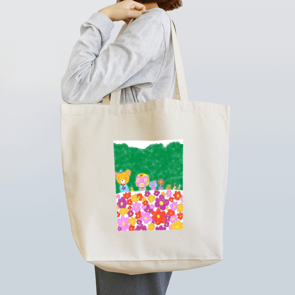 Reborn：ゴロえもんのマスクマン と 花畑 Tote Bag