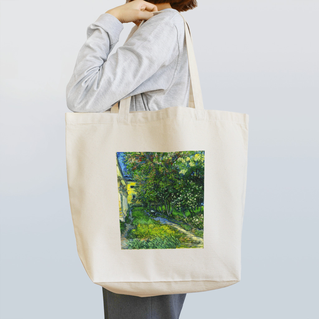 Art Baseのフィンセント・ファン・ゴッホ ≪サン＝レミの療養院の庭≫ 1889年5月 Tote Bag