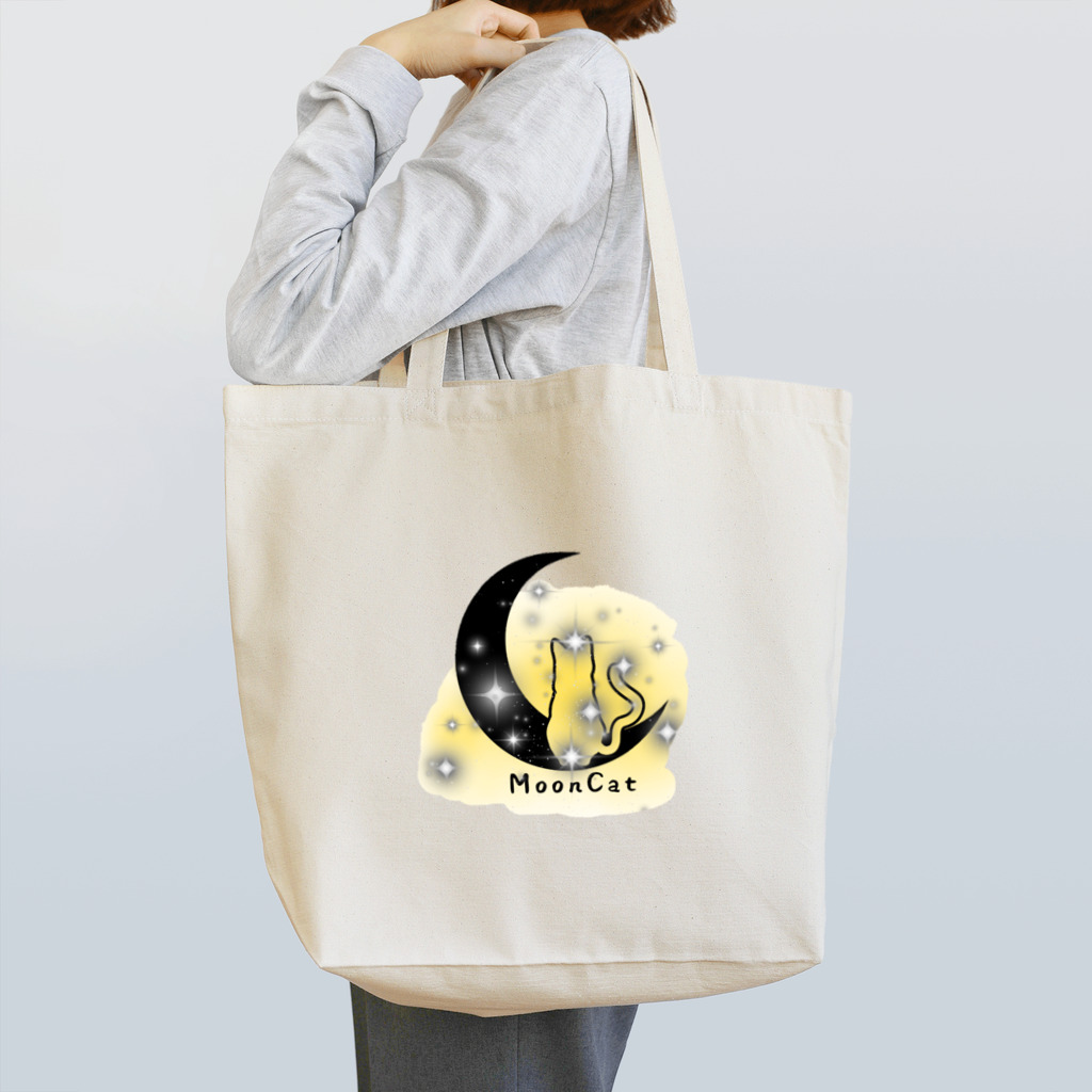 夜のアトリエのオリジナルロゴグッズ　MoonCat Tote Bag