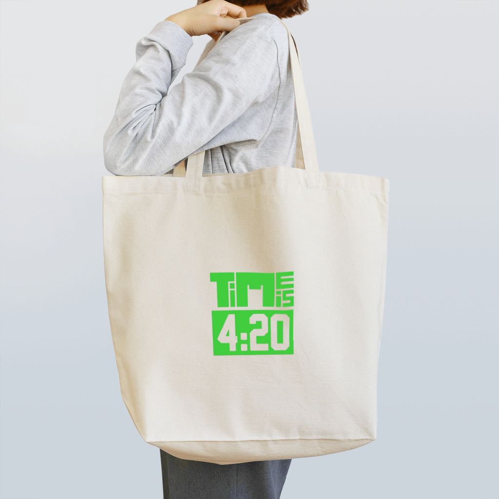 time is 420 トートバッグ