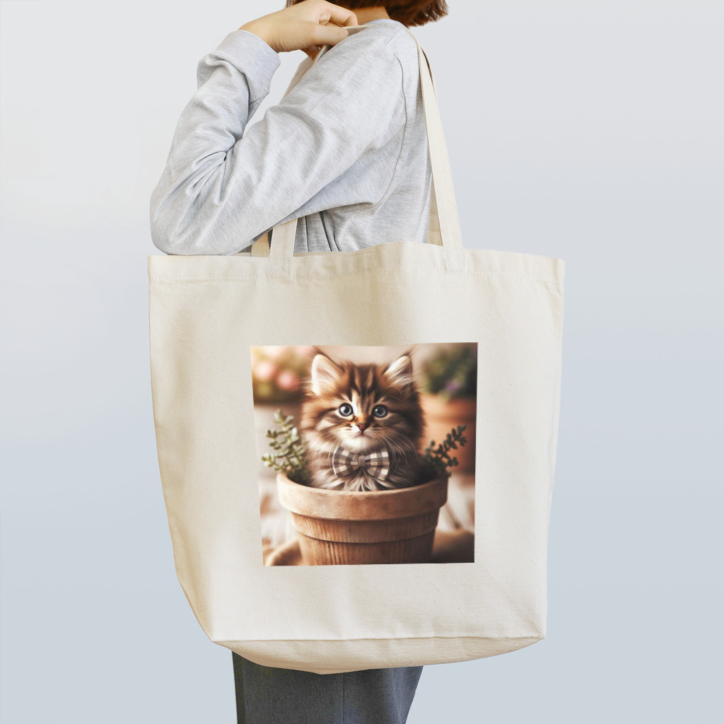 yuo1040yamato Soraの初めて作りました 猫さん Tote Bag