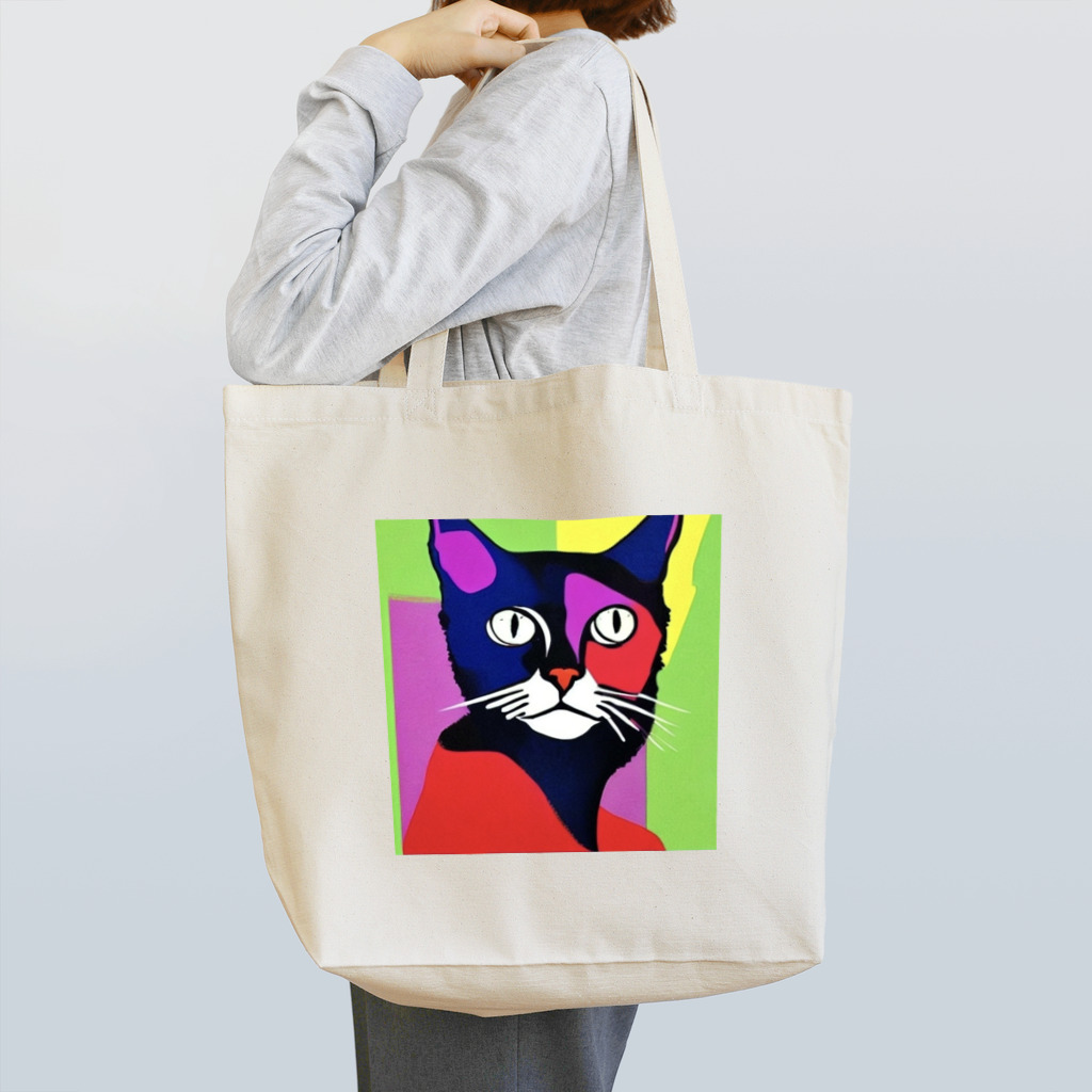 SuperTrioのCOLOR CAT トートバッグ