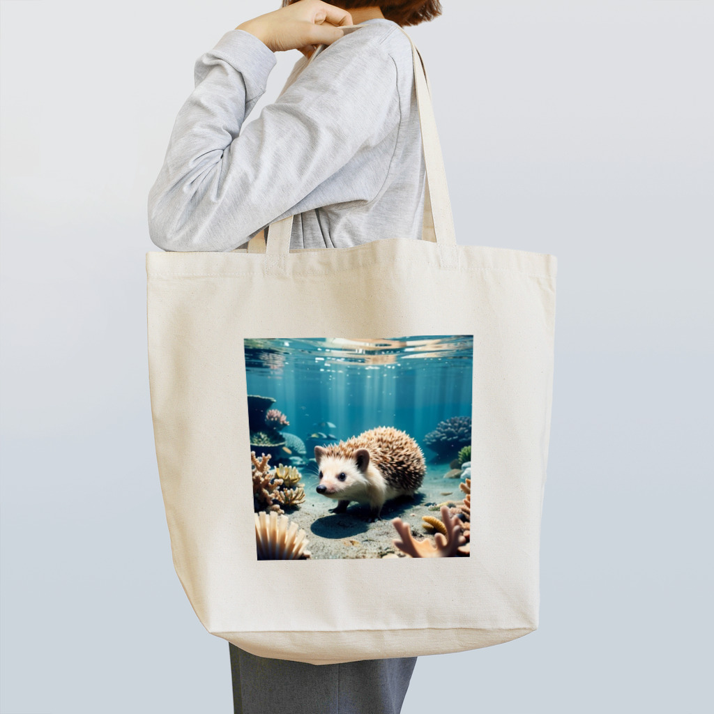 人魚の夢のサンゴハリネズミ Tote Bag