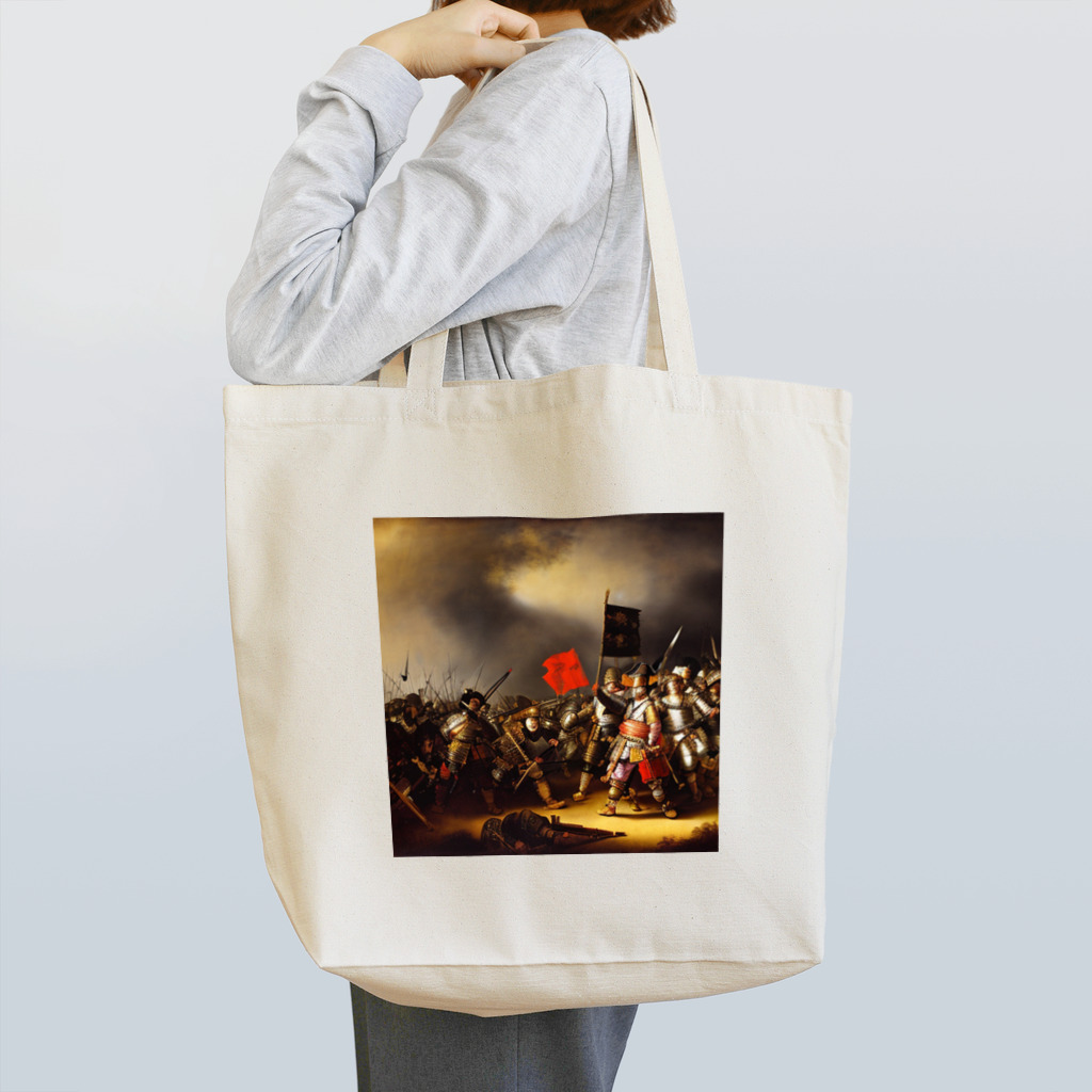 different colors のレンブラントが関ヶ原の戦いを描いたら Tote Bag