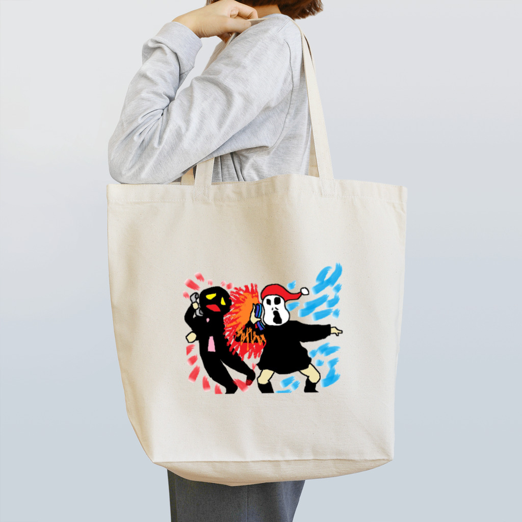 むてきんぐオリジナルグッズ販売所のむてきんぐVS架空請求業者（熱い戦い）トートバック Tote Bag