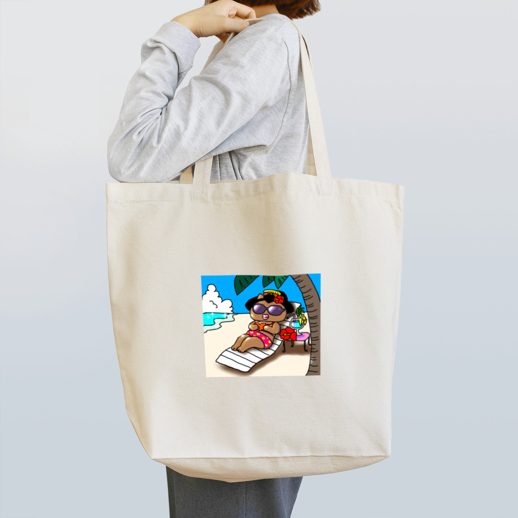 Happy Fun goodsの舞妓ねこバケーション Tote Bag
