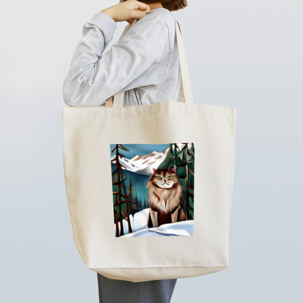 Ppit8のI live in Snow Mountain. Tote Bag