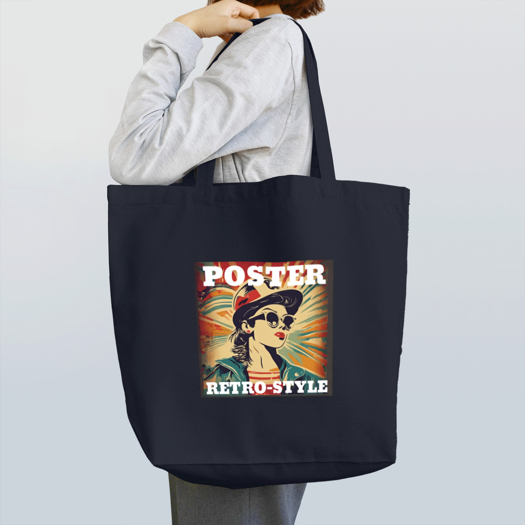 kazu_gのレトロ風ポスター（女性） Tote Bag