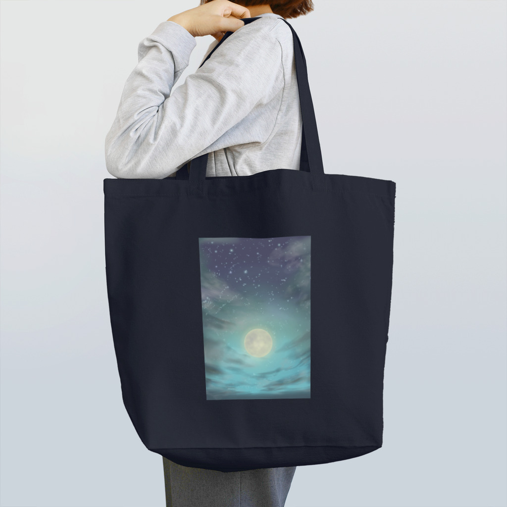 blueHawaiiのcold moon Tote Bag
