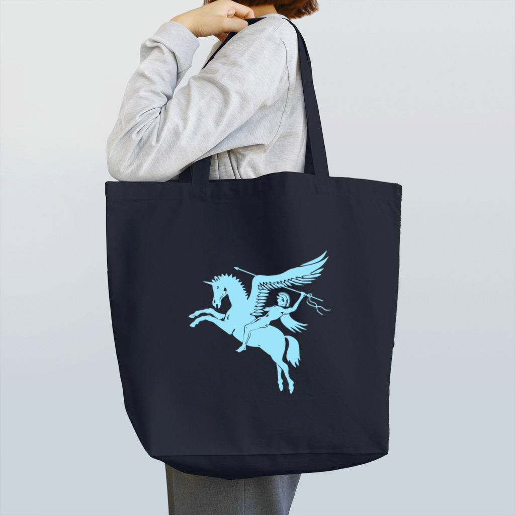 Nursery Rhymes  【アンティークデザインショップ】のペガサスに乗るベレロフォン（イギリス空挺部隊） Tote Bag