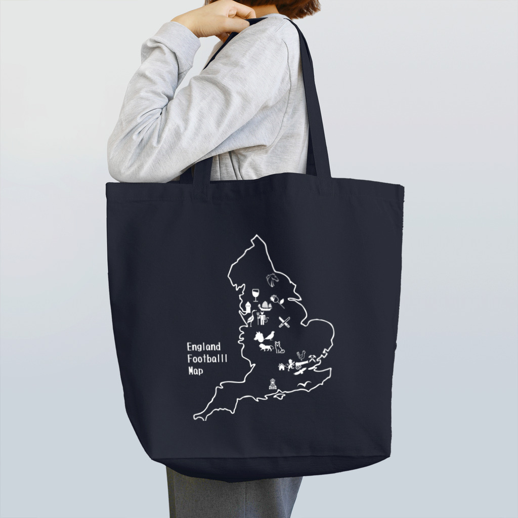 Design UKのイングランドサッカー地図 Tote Bag