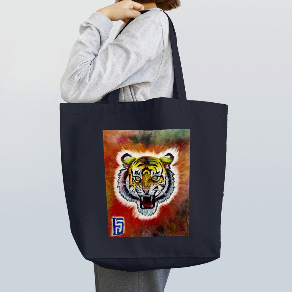 crayonerdのトラちゃん　背景付き Tote Bag