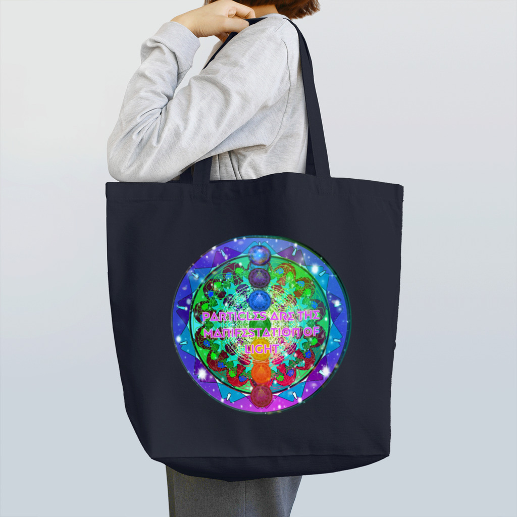 💖宇宙整体♪🌈♪こころからだチャンネル♪💖のParticles are the manifestation of light Tote Bag