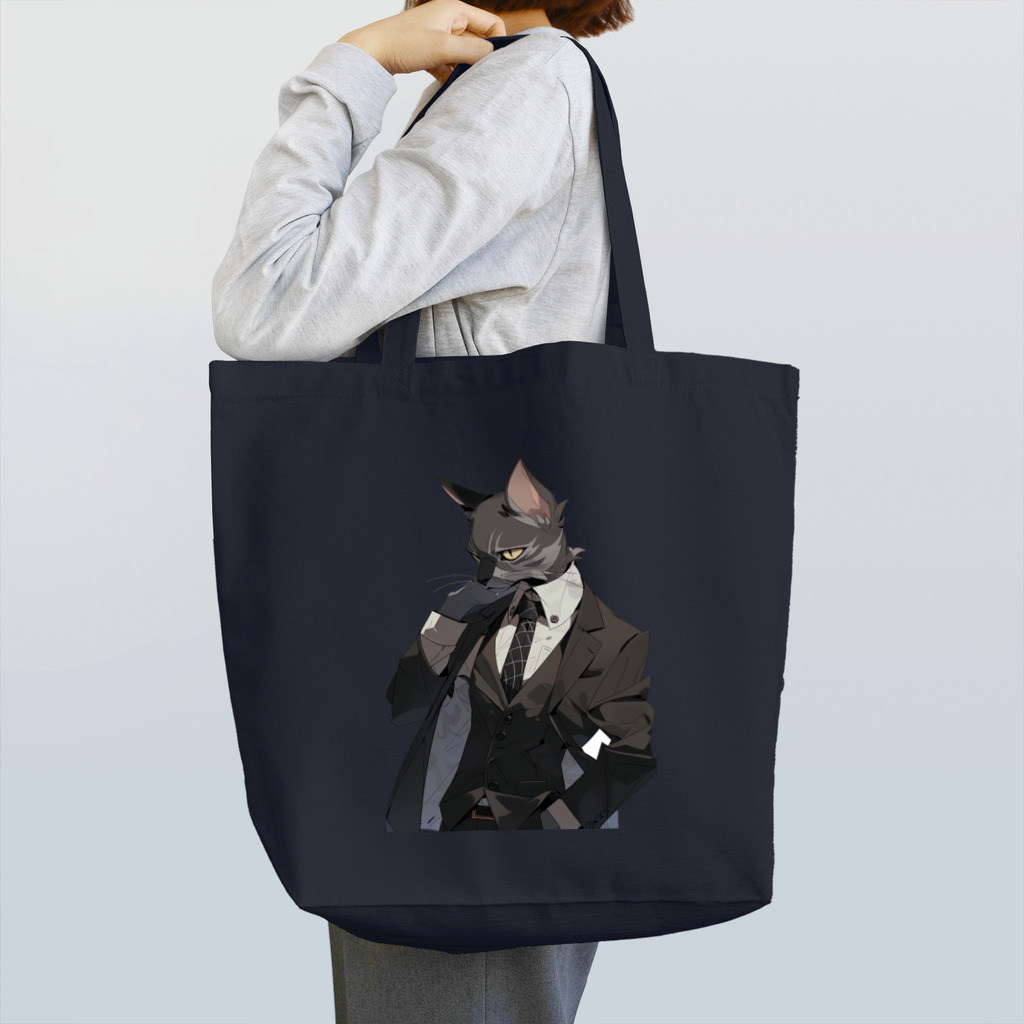 たゆたゆのスーツ姿の猫 Tote Bag