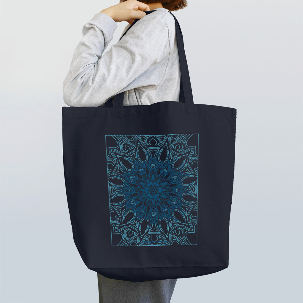 Tribal 70 Designのゼンタングル風_枠有り_カラー Tote Bag