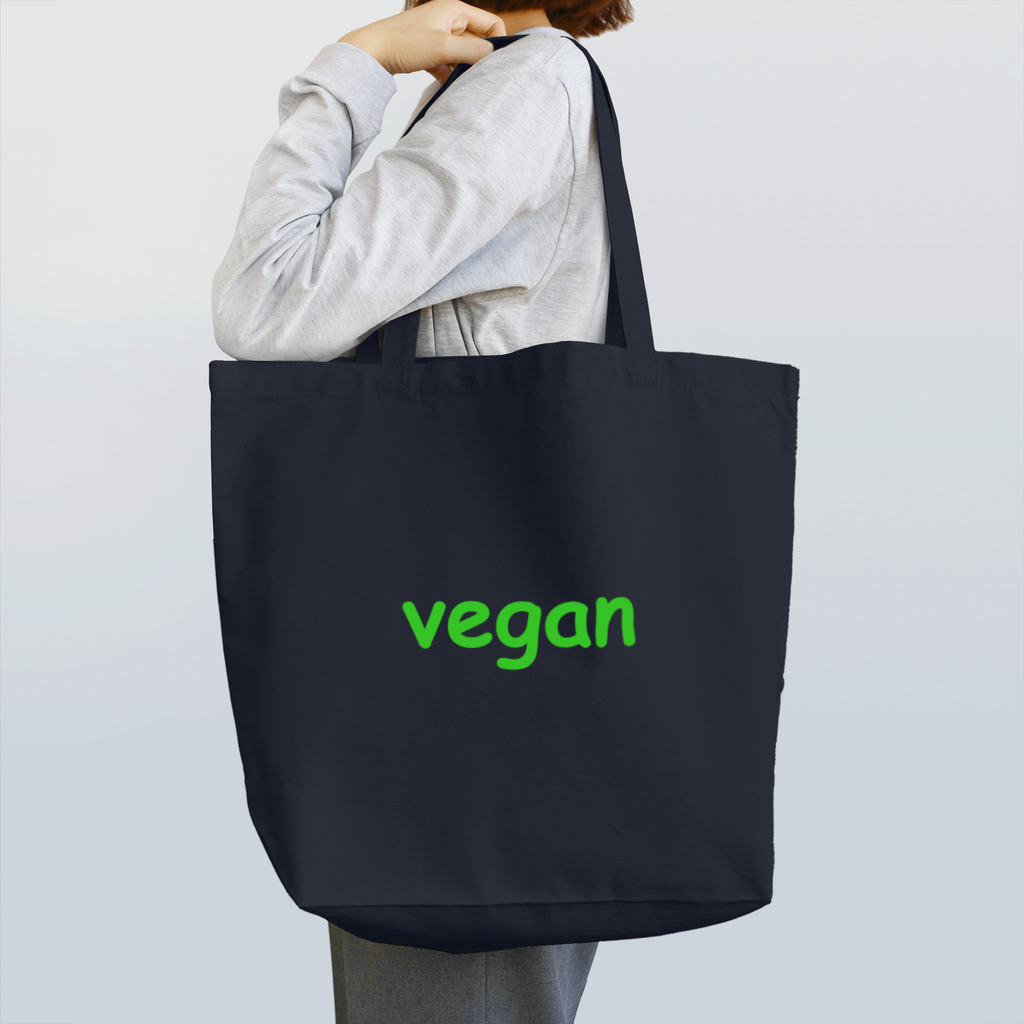 VEGAN SHOP FREEのvegan（緑ロゴ） Tote Bag
