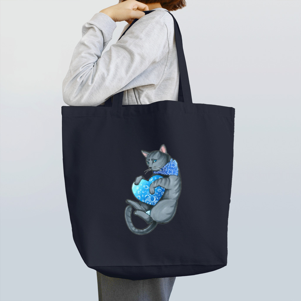 miku'ꜱGallery星猫のロシアン ブルー ハート💙 Tote Bag