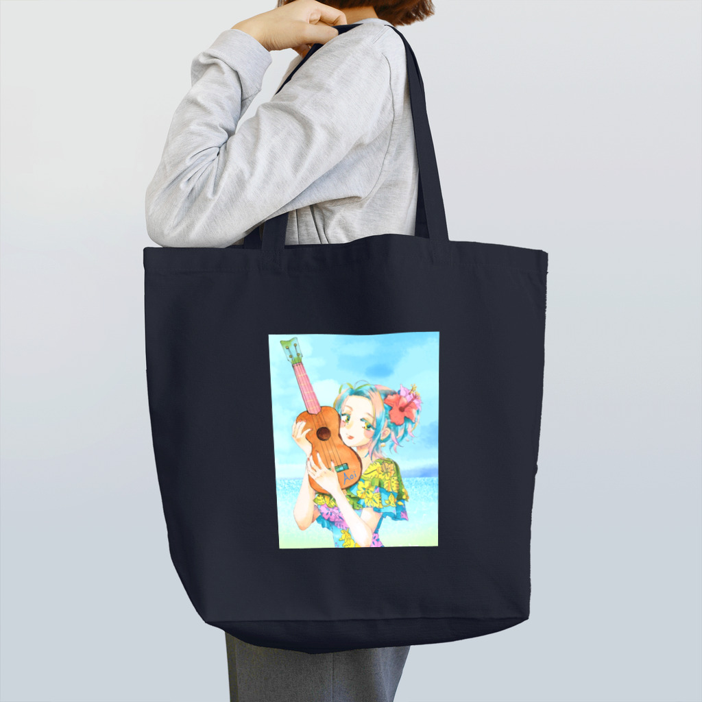 かりんの美人画グッズのウクレレレディ🌺 Tote Bag