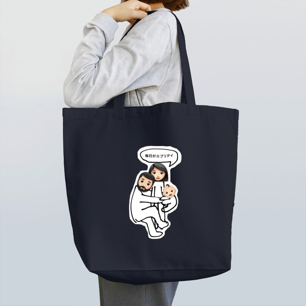 こちょこちょの毎日がエブリデイ 白ふち Tote Bag