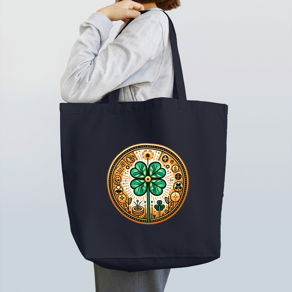 幸運アイテムデポのクローバーコイン幸運アイテム Tote Bag