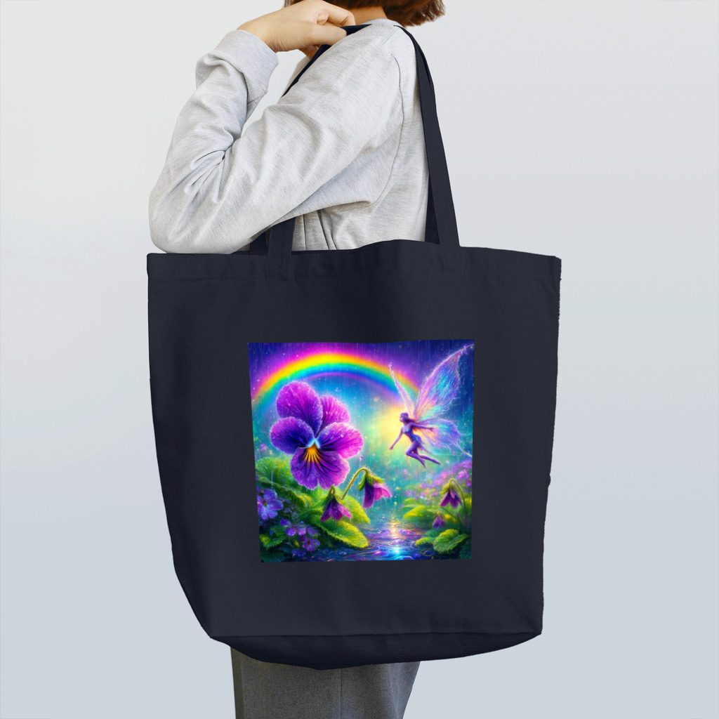 かるるんショップのアヤメと虹と妖精と Tote Bag