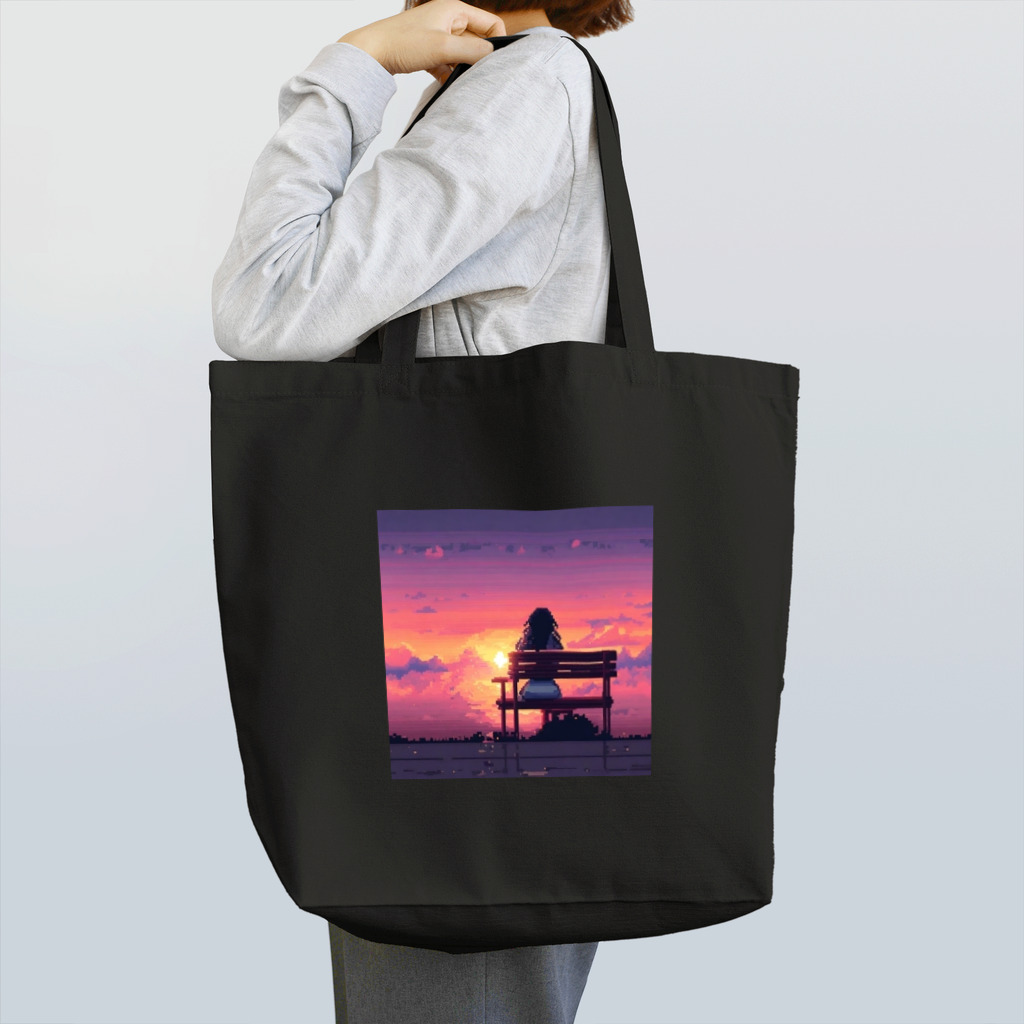 空が好きの夕日女の子① Tote Bag