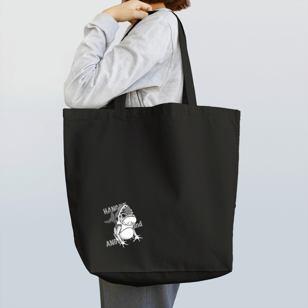 creepy plantのカエル-鮫のキモチ-Pointillism Tote Bag