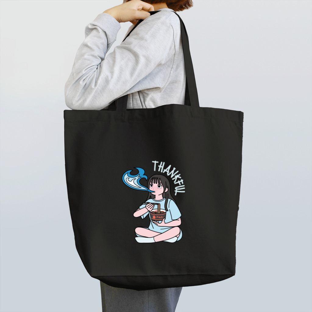 さやりさチャンネルのトートバッグ「SAYA」〝THANKFULシリーズ〟【SAYARISA×hoppeコラボアイテム】 Tote Bag