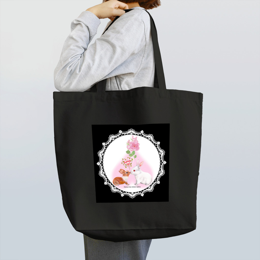 idumi-artの白うさぎ　matrixバージョン Tote Bag