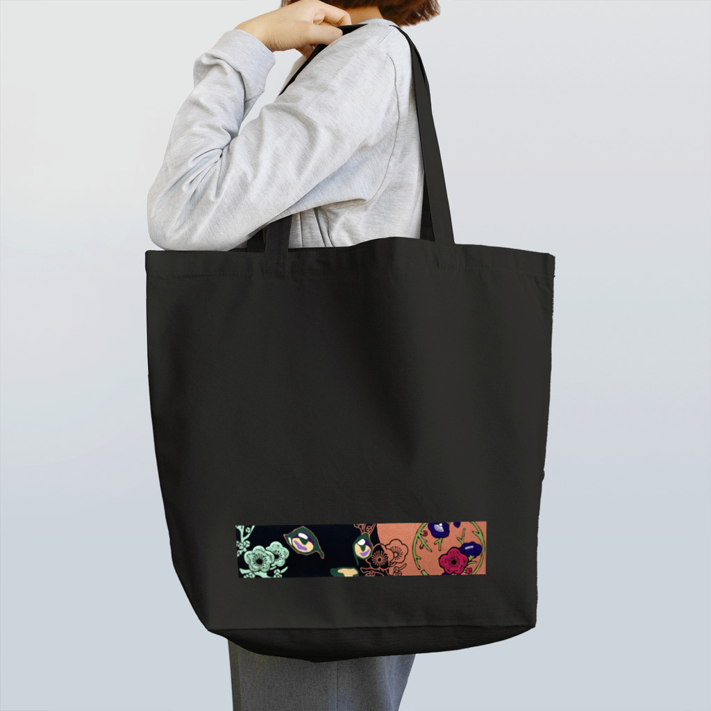 高井里華の【猫】【家紋】【梅】【緑】 Tote Bag