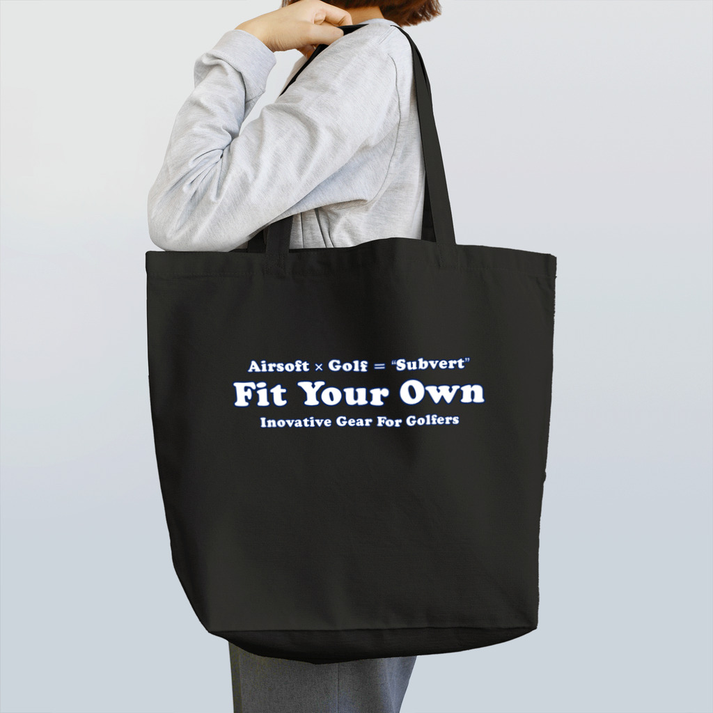 Fit Your Own（フィットユアオウン）のFit Your Ownロゴ(横：白抜き) Tote Bag