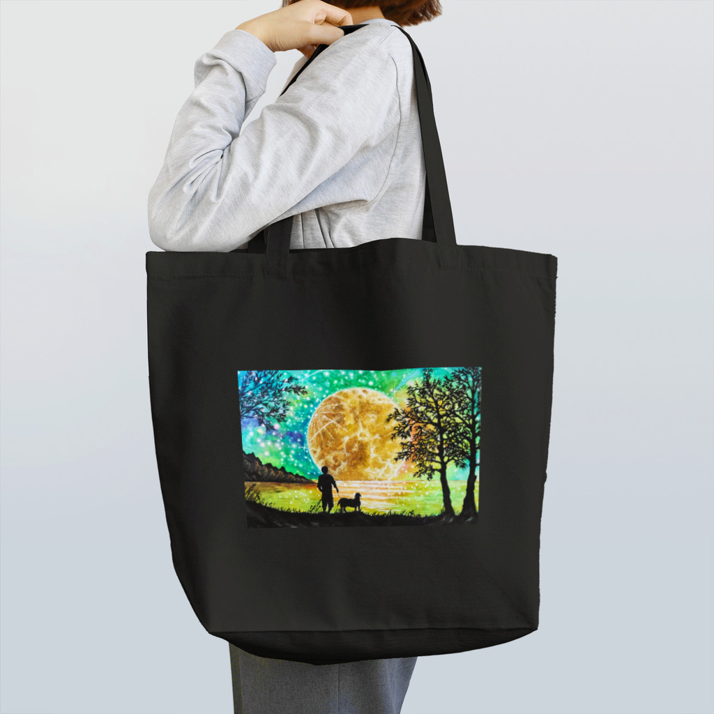 星空絵かきのアトリエの天満月の散歩道 Tote Bag