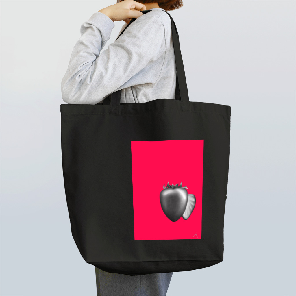 ミニマリストyuhaの雑貨屋さんのいちごメタル バッグ Tote Bag
