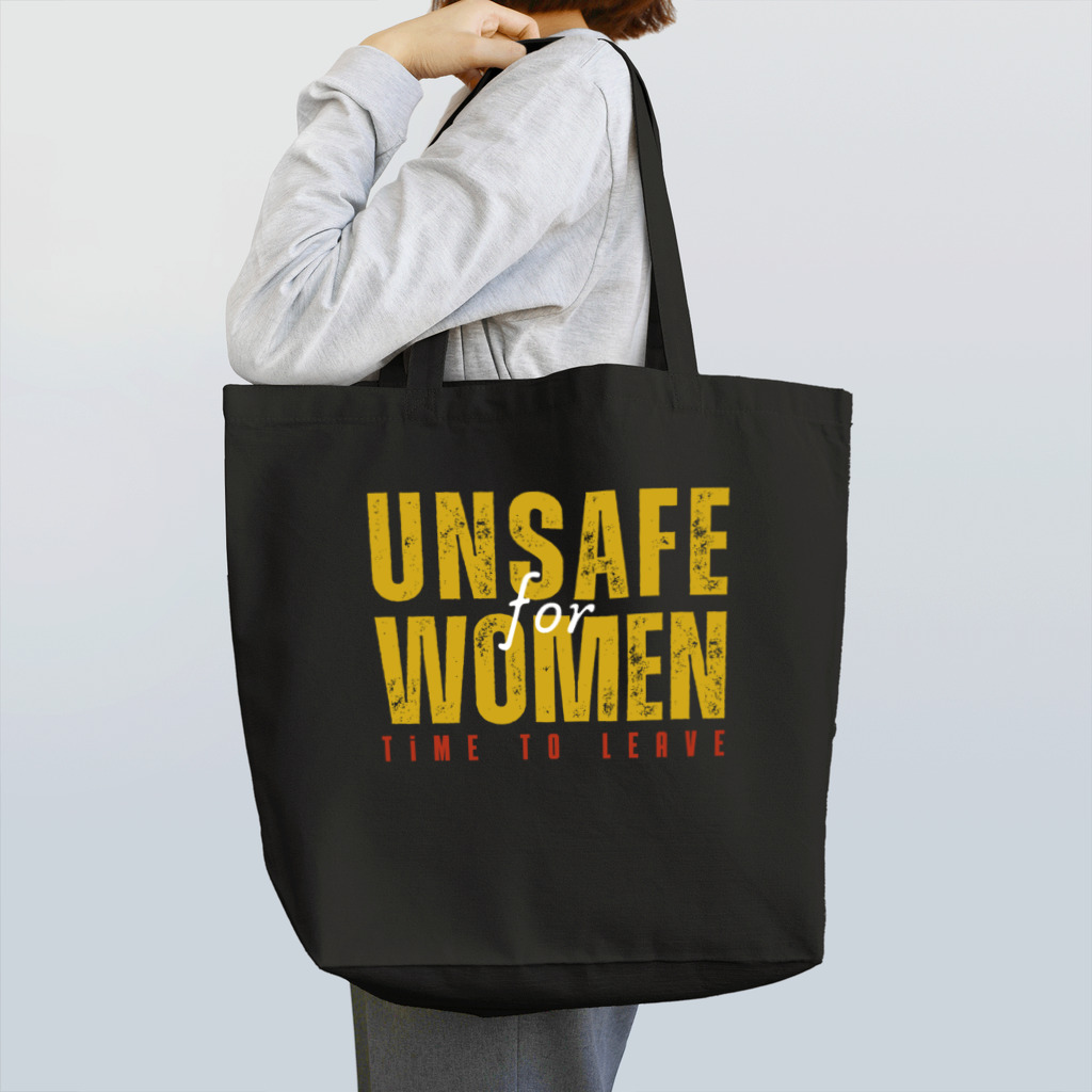 chataro123のUnsafe for Women: Time to Leave Tote Bag