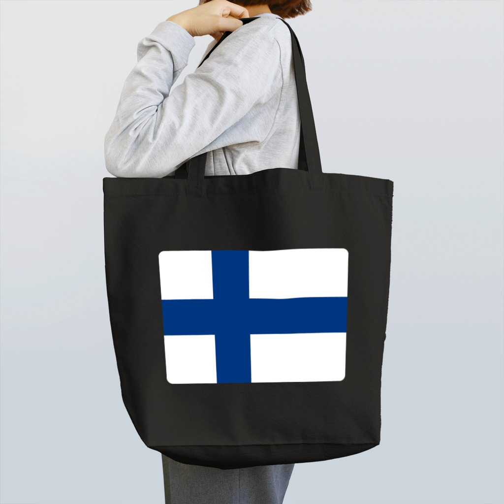 お絵かき屋さんのフィンランドの国旗 トートバッグ
